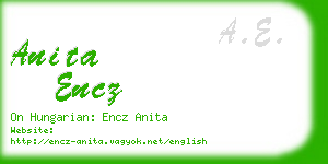 anita encz business card